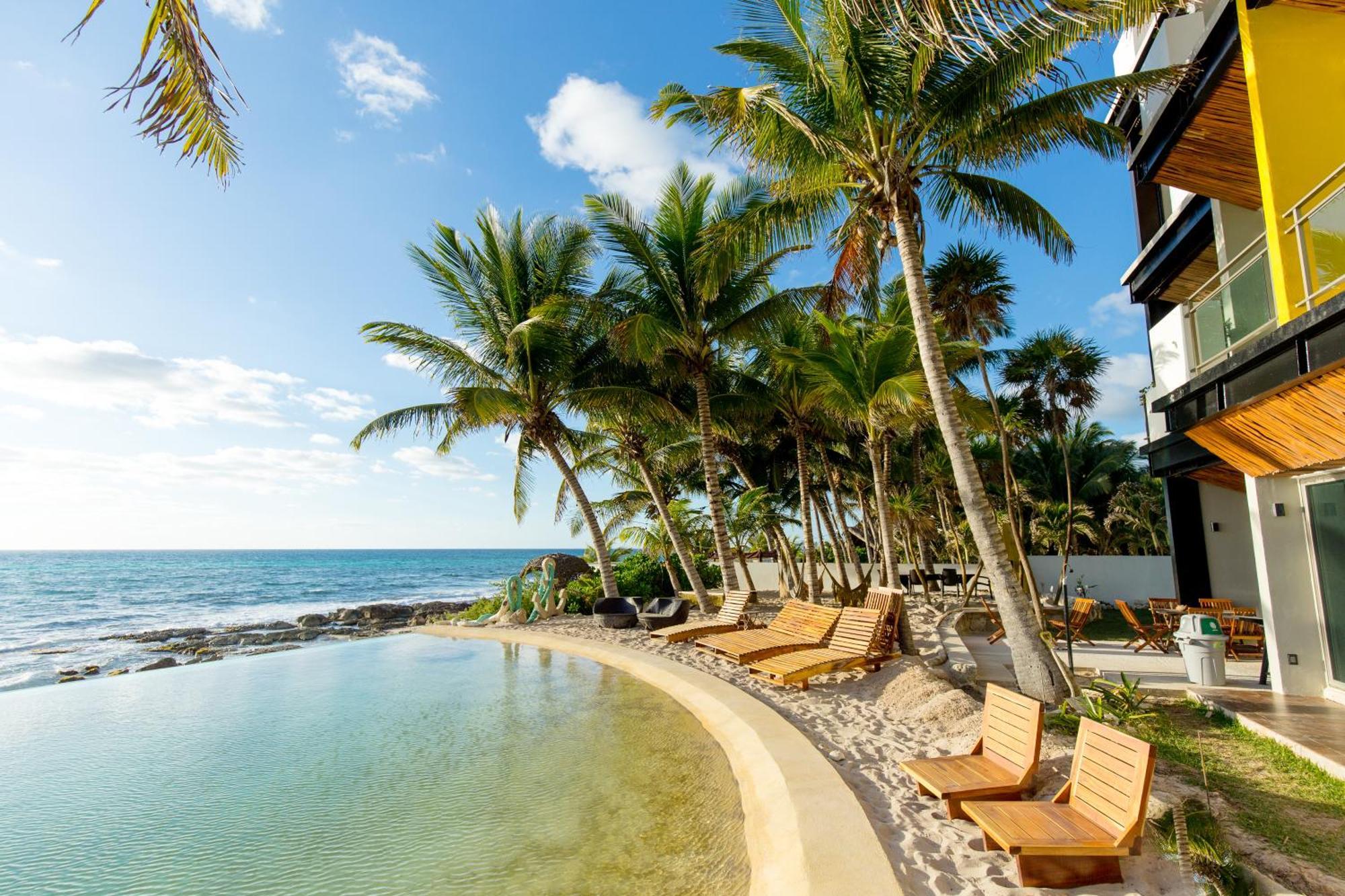 Angelina 28 Beachfront And Family Apartments - Modern And Relaxing Long Stays - 20 Min From Cancun Airport Puerto Morelos Exteriér fotografie