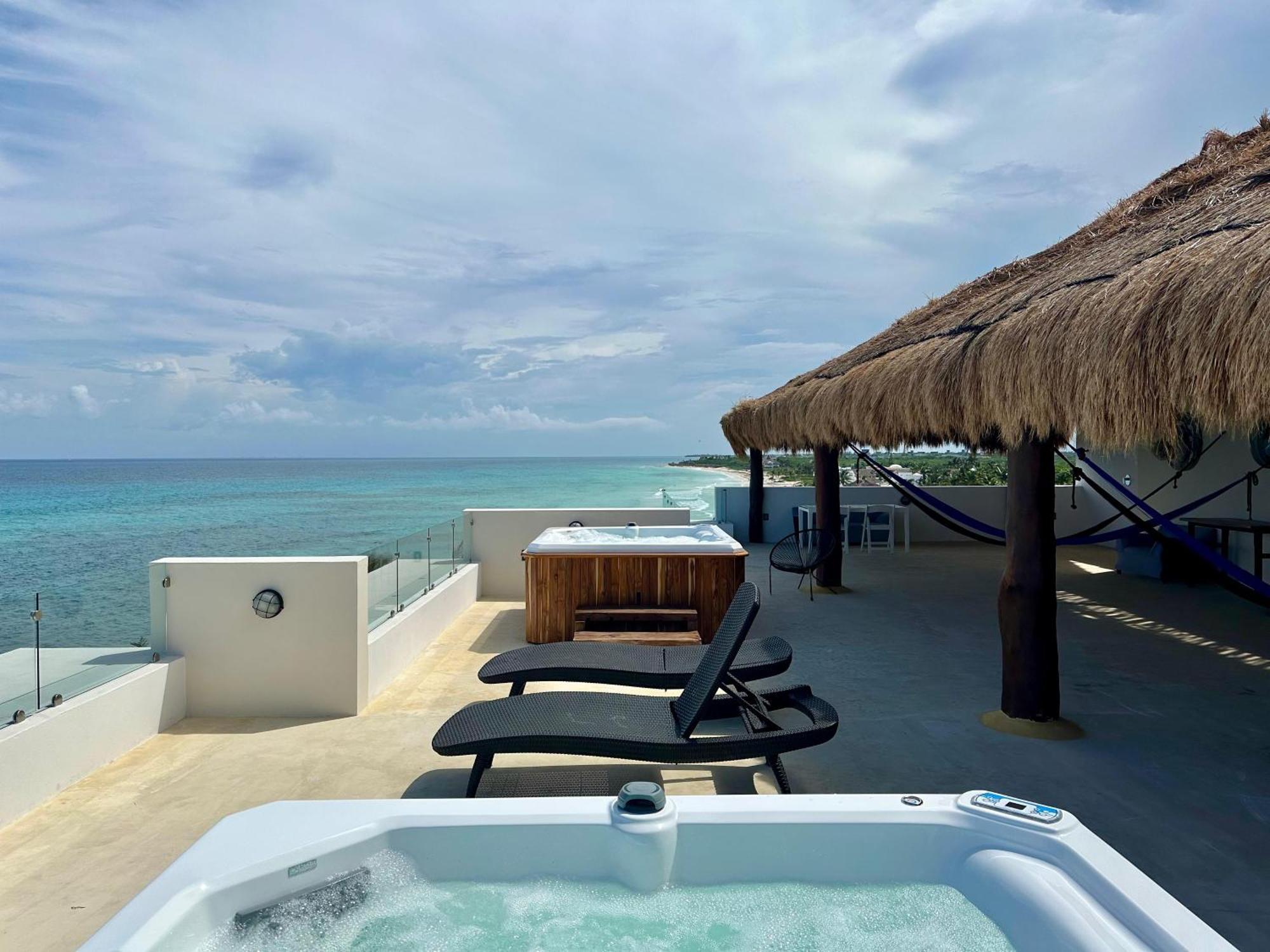 Angelina 28 Beachfront And Family Apartments - Modern And Relaxing Long Stays - 20 Min From Cancun Airport Puerto Morelos Exteriér fotografie